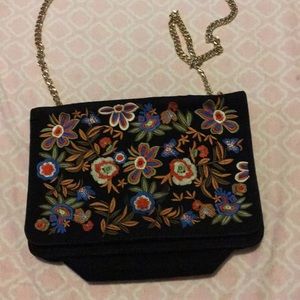 A flower crossbody bag